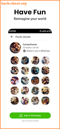Romantic Stickers WASticker.ly screenshot