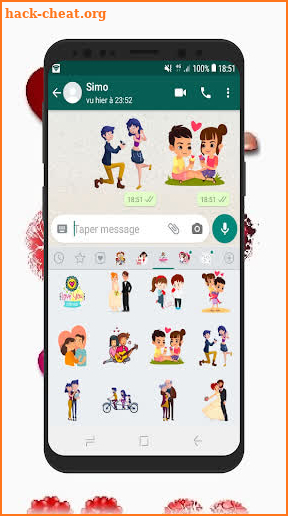 Romantic WAStickerApps love stickers 2020 screenshot