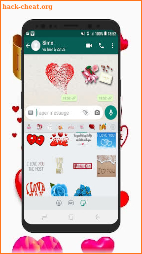 Romantic WAStickerApps love stickers 2020 screenshot