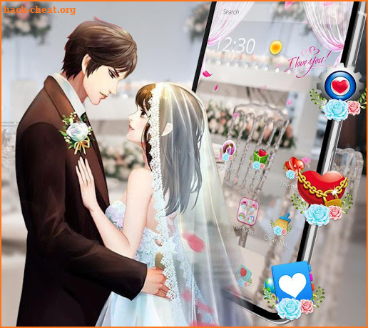 Romantic Wedding Sweet Couple Theme screenshot