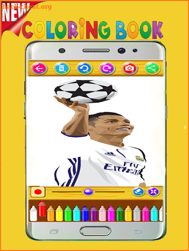 Ronaldo Coloring game screenshot