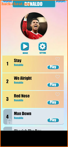Ronaldo Music Tiles Game screenshot