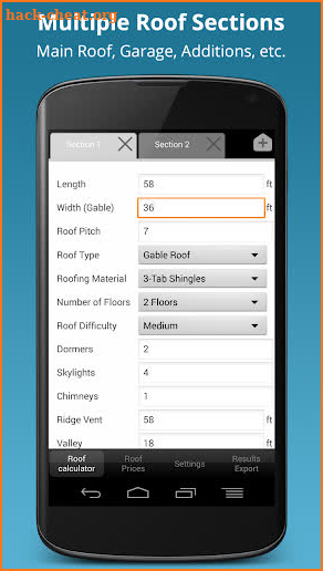 Roofing Calculator PRO screenshot