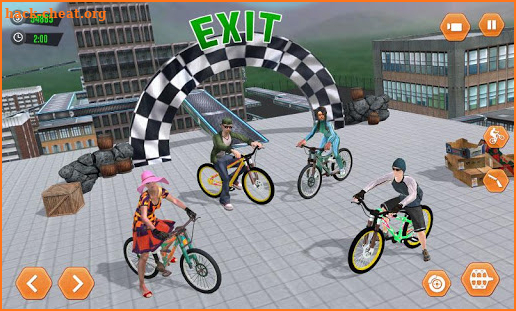 Rooftop Bicycle stunts - BMX street rider screenshot