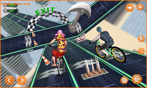 Rooftop Bicycle stunts - BMX street rider screenshot