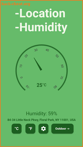 Room Temperature Thermometer (Inside, Outside) screenshot