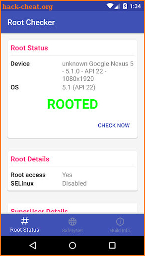 Root and SafetyNet Checker screenshot