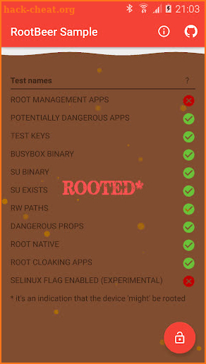 RootBeer Sample screenshot