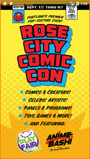 Rose City Comic Con 2018 screenshot