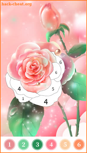 Rose Coloring Book - Color by number paint games screenshot