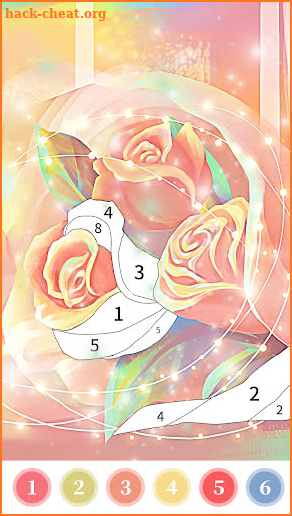 Rose Coloring Book - Color by number paint games screenshot