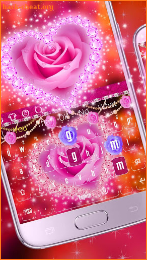 Rose Diamond Wedding Keyboard screenshot