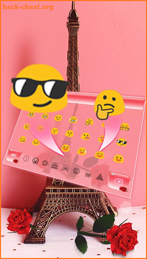 Rose Eiffel Tower Keyboard screenshot