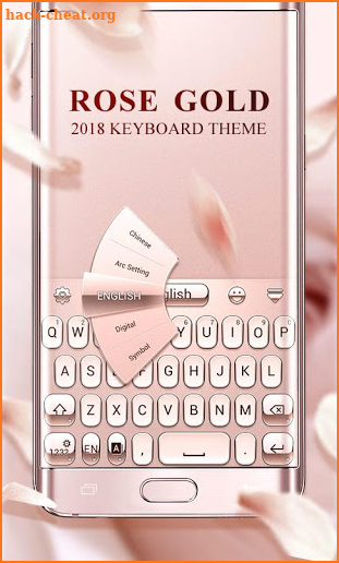 Rose Gold 2018 GO Keyboard Theme screenshot