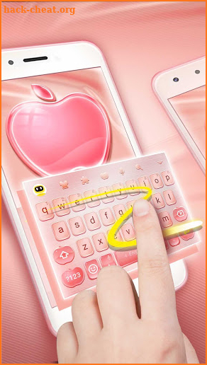 Rose Gold Apple Keyboard Theme for OS -Emoji & GIF screenshot