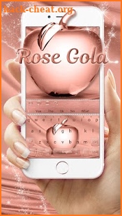 Rose Gold Crystal Apple Keyboard screenshot