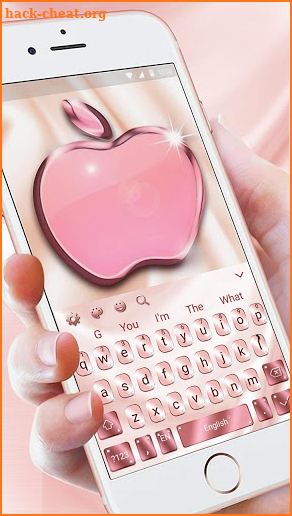 Rose Gold Diamond Keyboard For Phone 8 screenshot