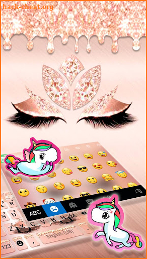 Rose Gold Drop Princess Keyboard Theme screenshot