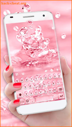 Rose Gold Drops Keyboard Theme screenshot