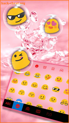Rose Gold Drops Keyboard Theme screenshot