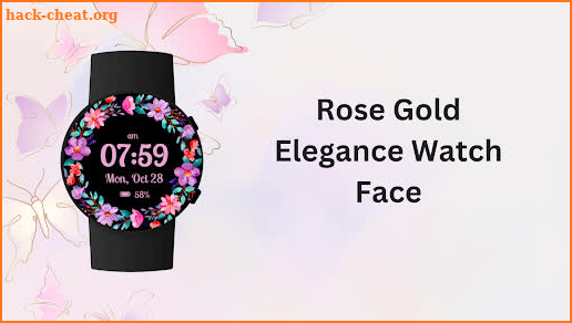 Rose Gold Elegance Watch Face screenshot