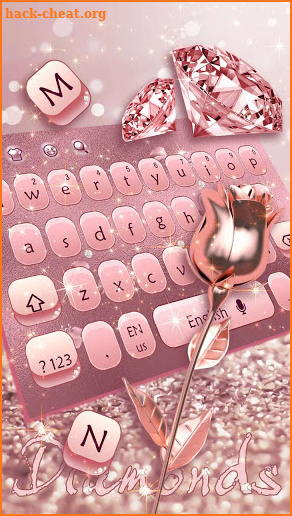 Rose Gold Glitter Keyboard screenshot