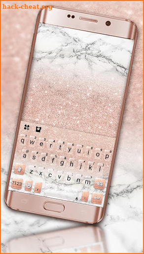 Rose Gold Glitter Marble Keyboard Theme screenshot