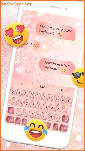 Rose Gold Keyboard for Phone8, OS12 screenshot