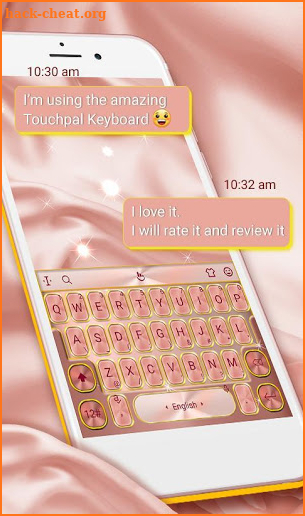 Rose Gold Keyboard Theme screenshot