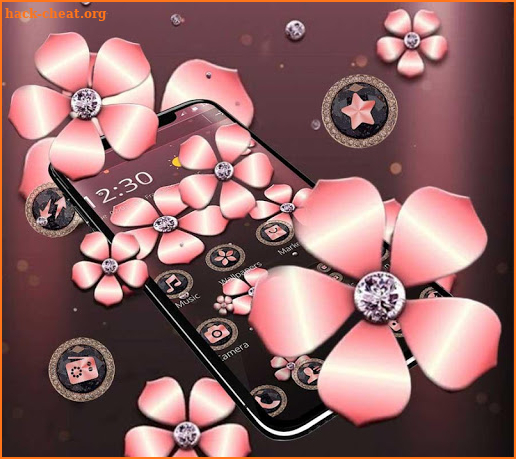 Rose Gold Luxury Flower Theme screenshot