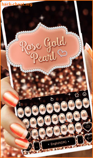 Rose Gold Pearl Keyboard Theme screenshot