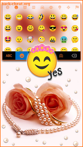 Rose Gold Pearls Keyboard Background screenshot