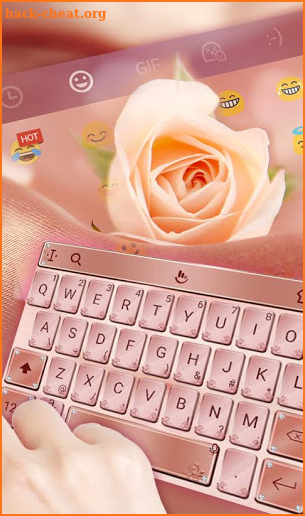 Rose Gold Silk Keyboard Theme screenshot