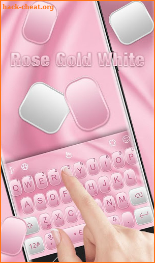 Rose Gold White Keyboard Theme screenshot