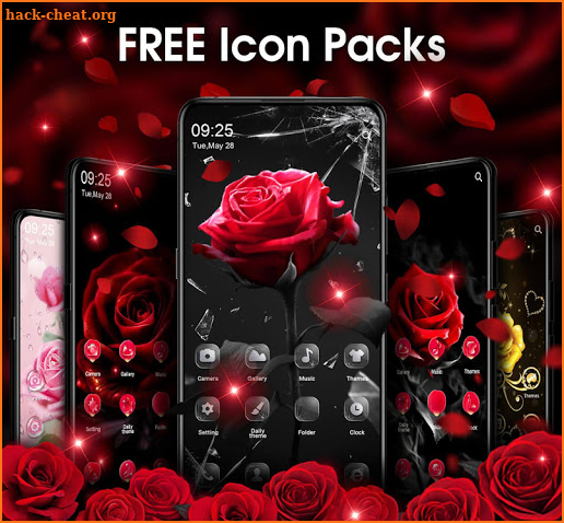 Rose Launcher - HD Live Wallpapers, Themes, Emojis screenshot