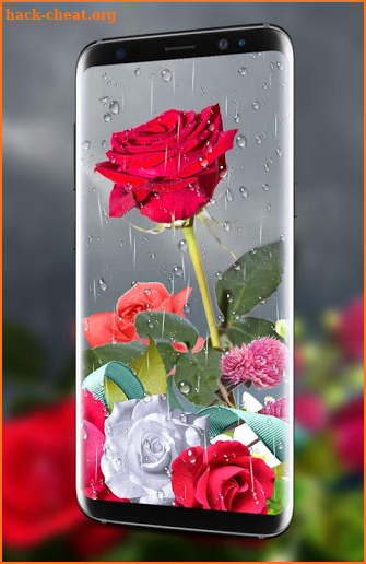 Rose Live Wallpaper 2019 with Waterdrops screenshot