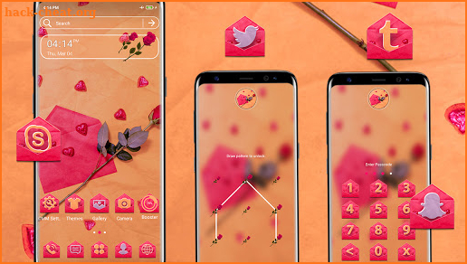 Rose Love Letter Theme screenshot