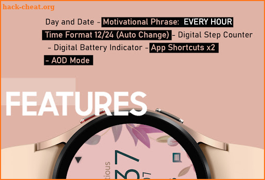 Rose Motivation Watch Face screenshot