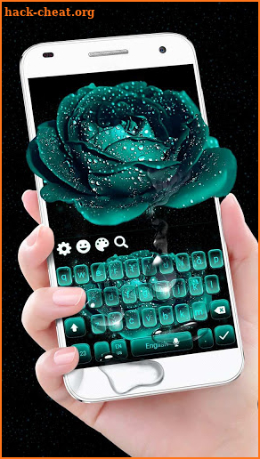 Rose Neon Drop Keyboard Theme screenshot