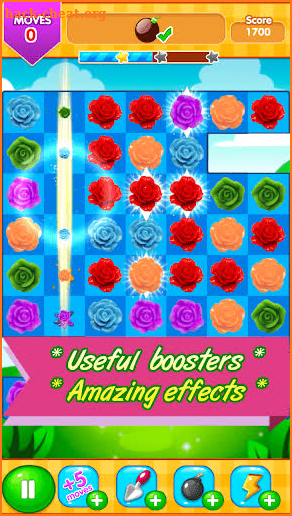 Rose Paradise matching games screenshot