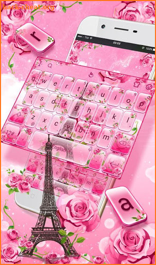 Rose Paris Keyboard Theme screenshot