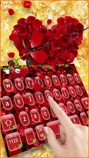Rose petal love keyboard screenshot