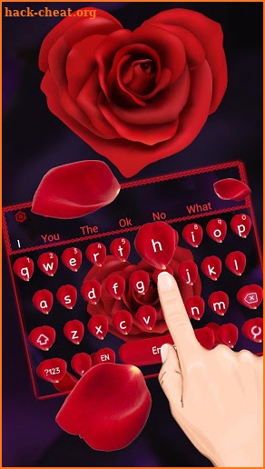 Rose Petals Keyboard Theme screenshot