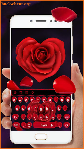 Rose Petals Keyboard Theme screenshot