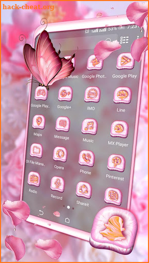 Rose Pink Launcher Theme screenshot