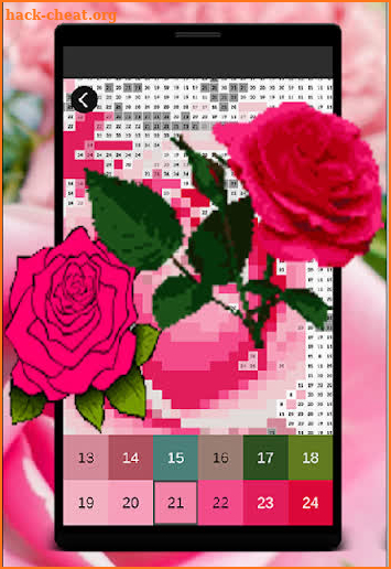Rose Pixel Coloring By Number screenshot