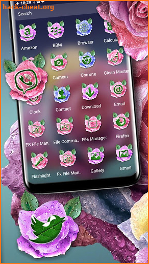 Rose Water Drop Theme Launcher screenshot