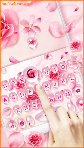 Rose Waterdrop Keyboard Theme screenshot
