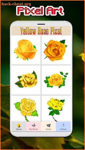 Rose Yellow Flowers Color By Number- PixelArt screenshot