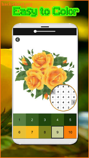 Rose Yellow Flowers Color By Number- PixelArt screenshot